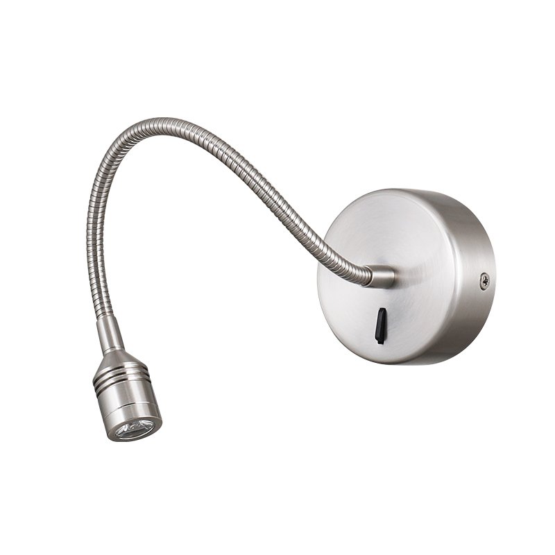 Modern Flexible LED 3W Aluminum Bedside Reading Lamp Adjustable Wall Mounted Lamp Hotel Bed Side Book Light