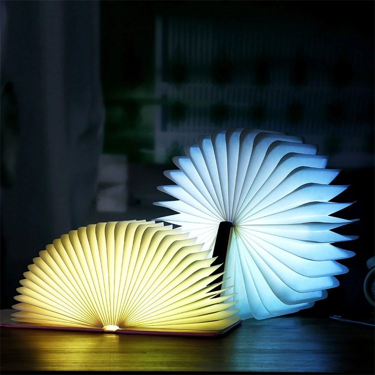 Colorful USB Rechargeable New Design Colorful Remote Control Foldable Book Light Book Lamp For Baby Room