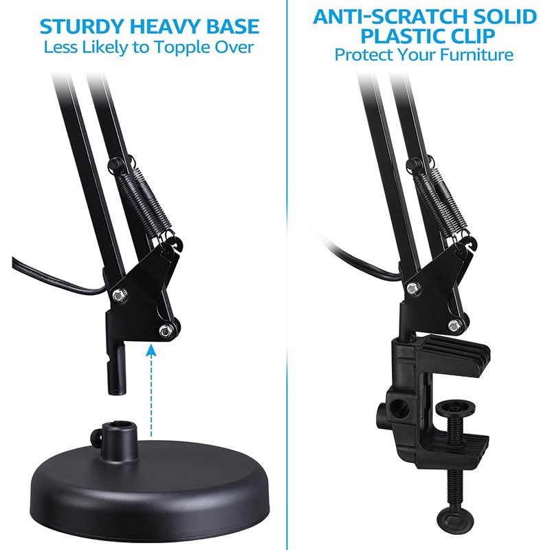 Factory Read Dormitory Work Bedroom Study Office Folding Swing Arm Metal Study Lamps Office LED Table lamp for Study Desk Lamp