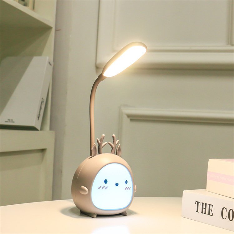 LED Eye Protective Colorful Night light LED Desk Lamp Foldable Light Cute Cartoon Desk Lamp USB Recharge Reading Light