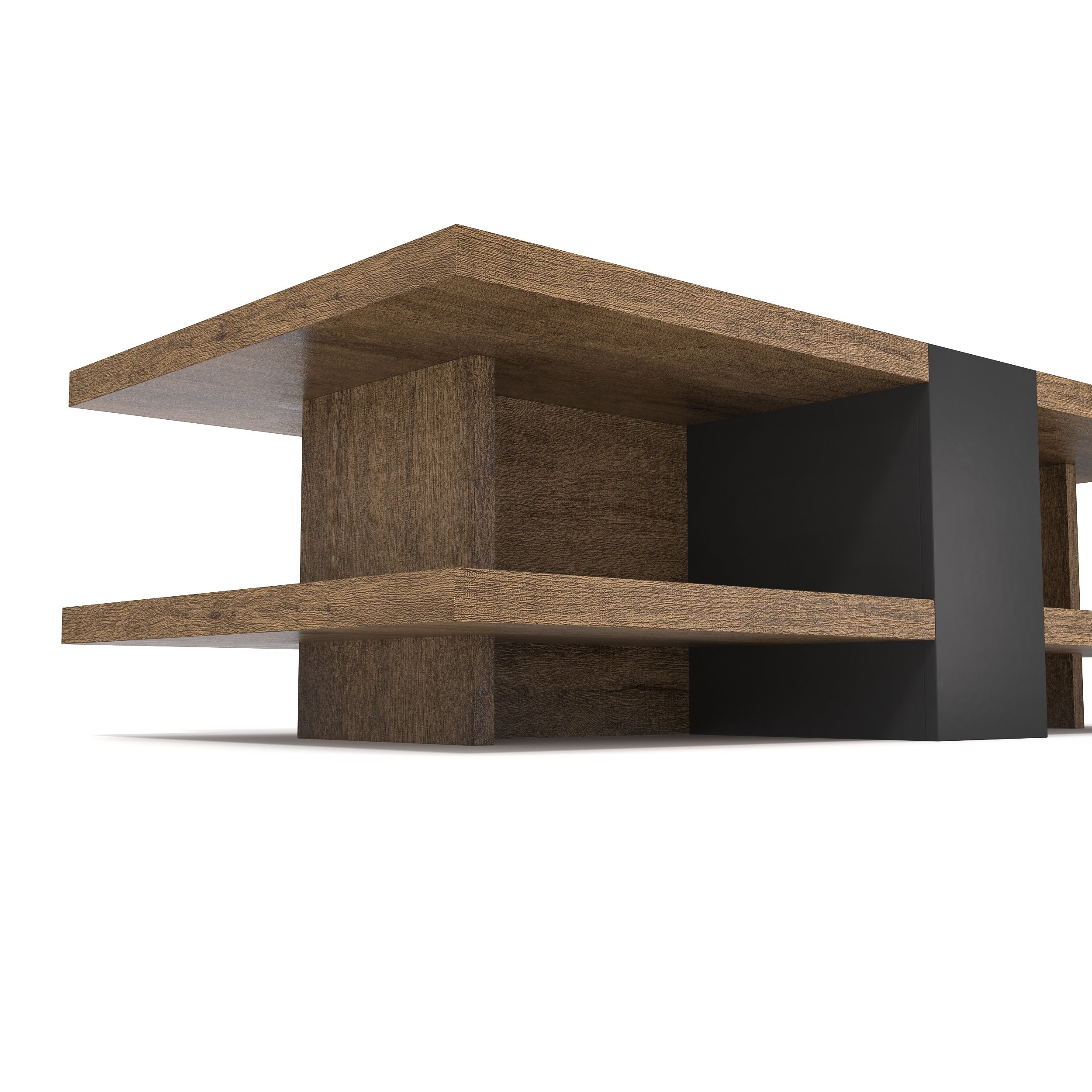 Home office furniture brown oak book storage leisure coffee table