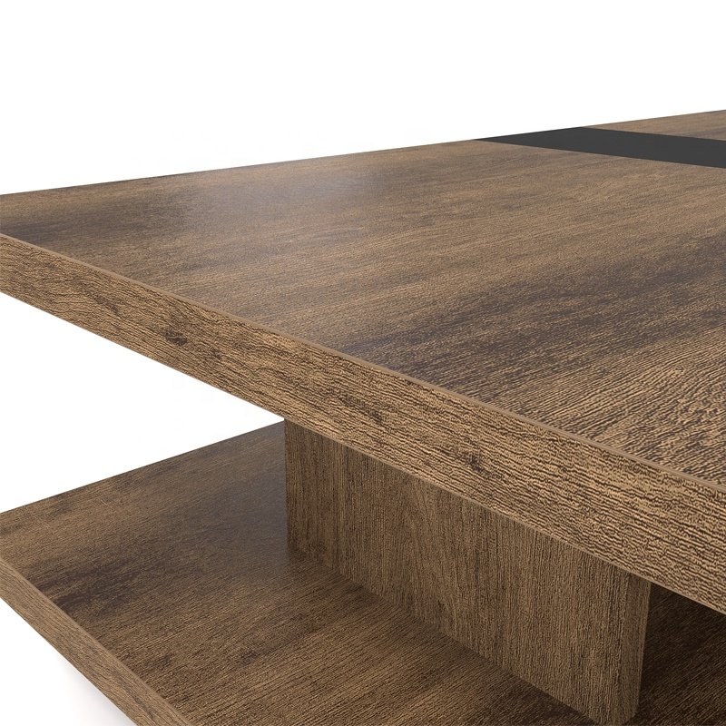 Home office furniture brown oak book storage leisure coffee table