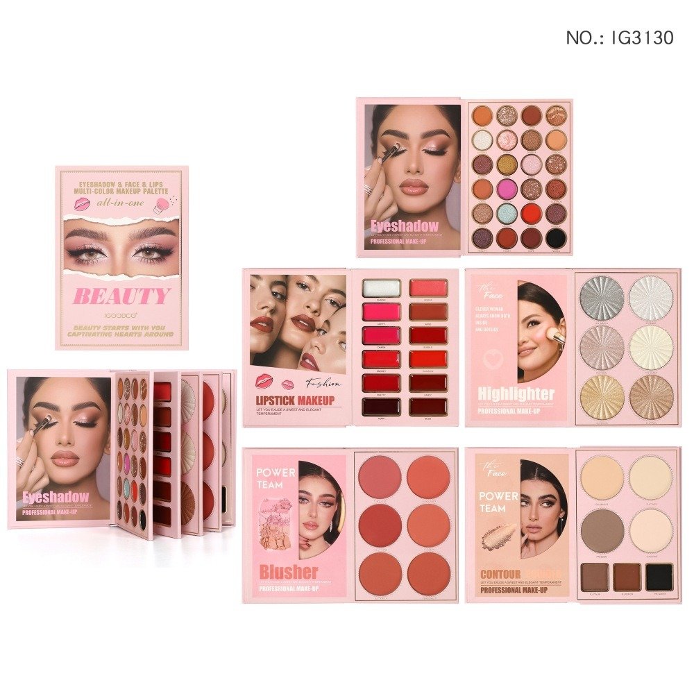 IGOODCO Brand Butterfly Book-Style 78-color Eyeshadow Highlighter Blush Lip Gloss Concealer Multi-functional Makeup Palette