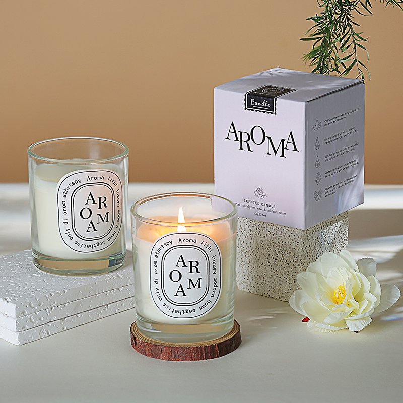 High Quality engagement birthday candle cup luxury Custom luxury empty Scented glass Candles jars Scented candles wholesale