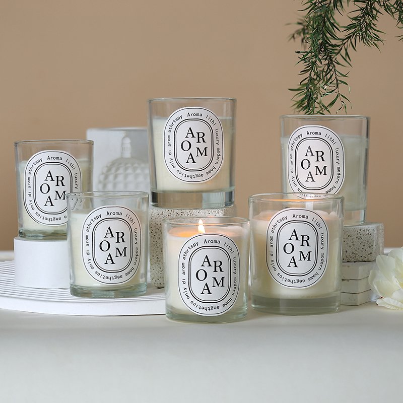 High Quality engagement birthday candle cup luxury Custom luxury empty Scented glass Candles jars Scented candles wholesale