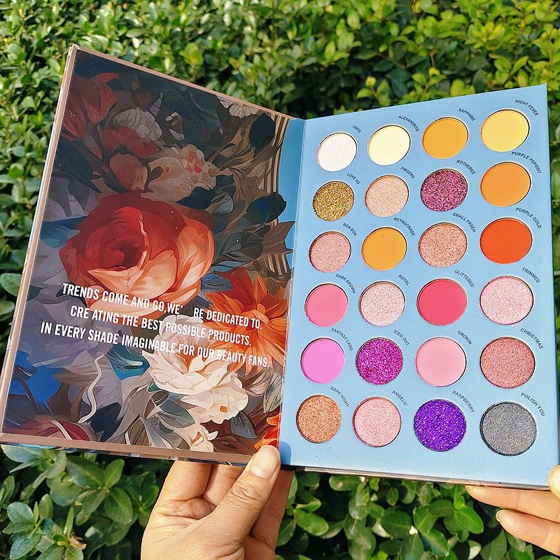 72 colors 3 layers high quality private label eyeshadow palette book small order customized