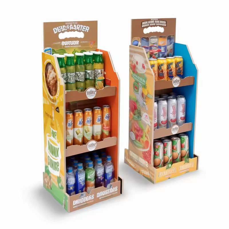 PVC Board Counter Display Box Counter Display Case with Hooks