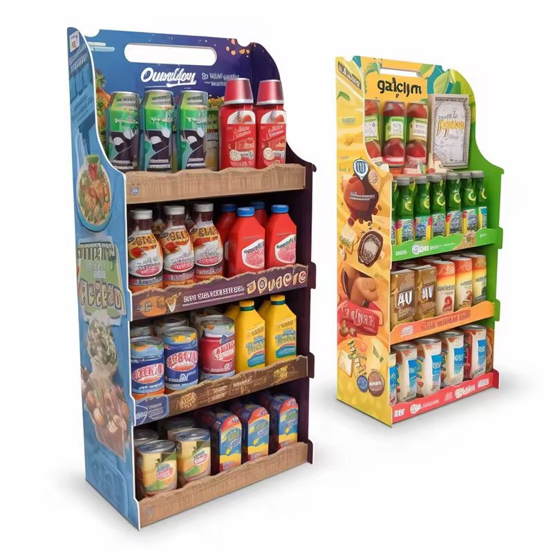 PVC Board Counter Display Box Counter Display Case with Hooks