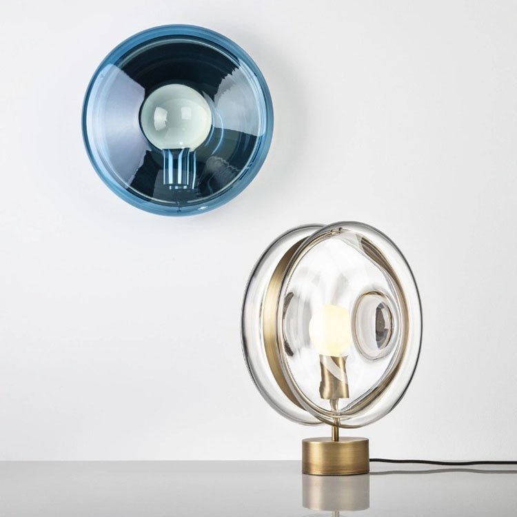 Postmodern glass table lamp restaurant Nordic art glass hardware table light idea lighting decorative glass lamp