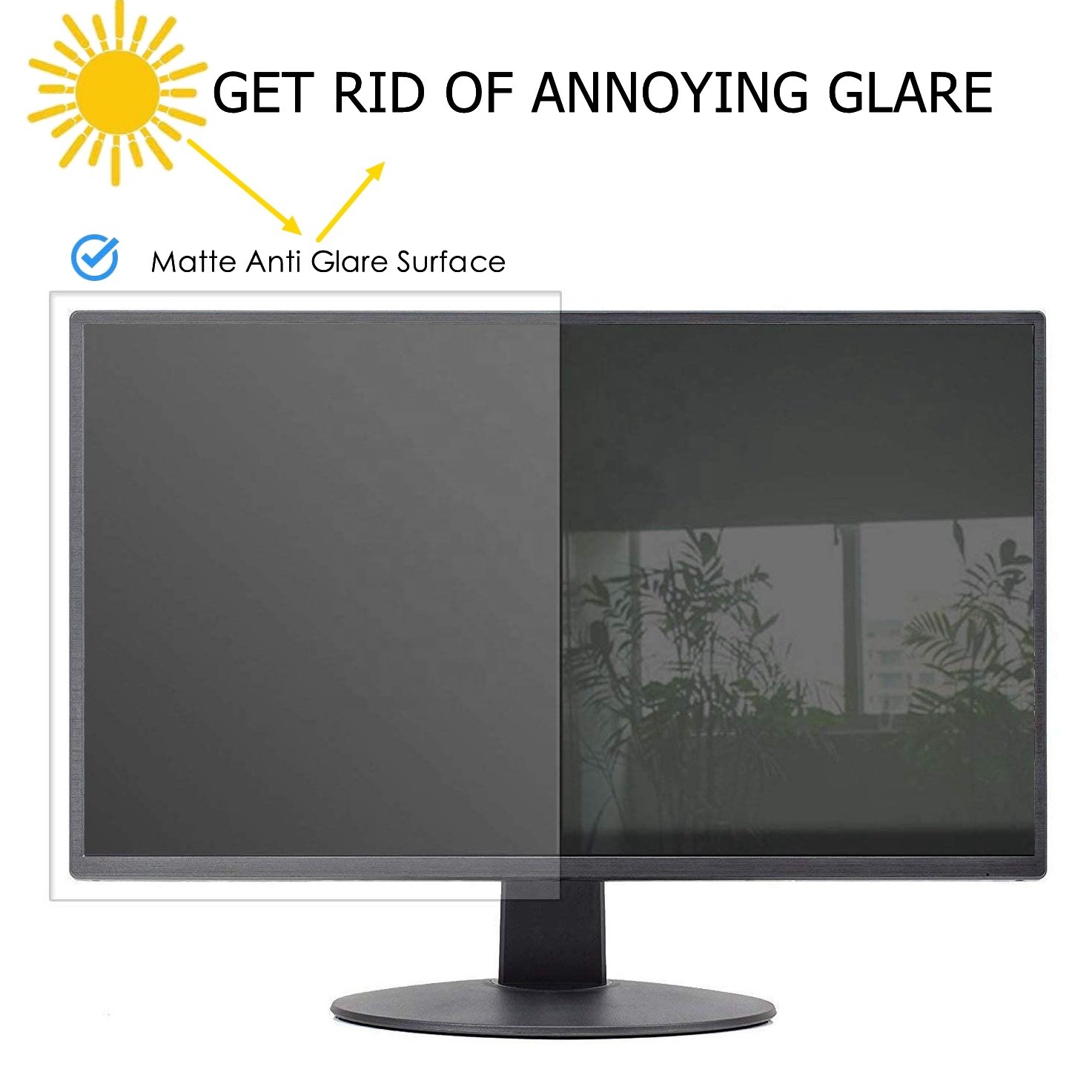 Eyes protect pc Computer tv monitor accurate blue light filter flim Anti Glare Matte PET Anti blue light UV screen protector