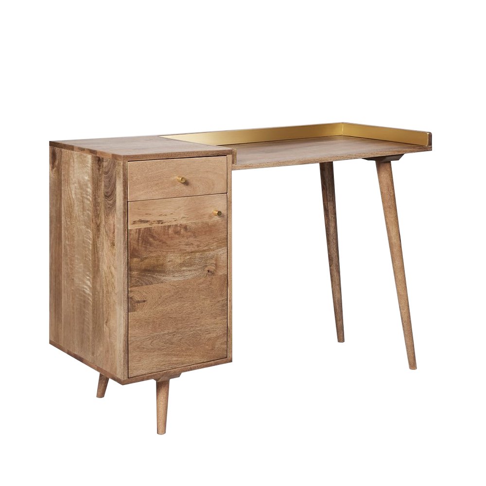 Modern design study desk latest minimalist study desk Fresco Drawer computer desk made of light luxury solid wood