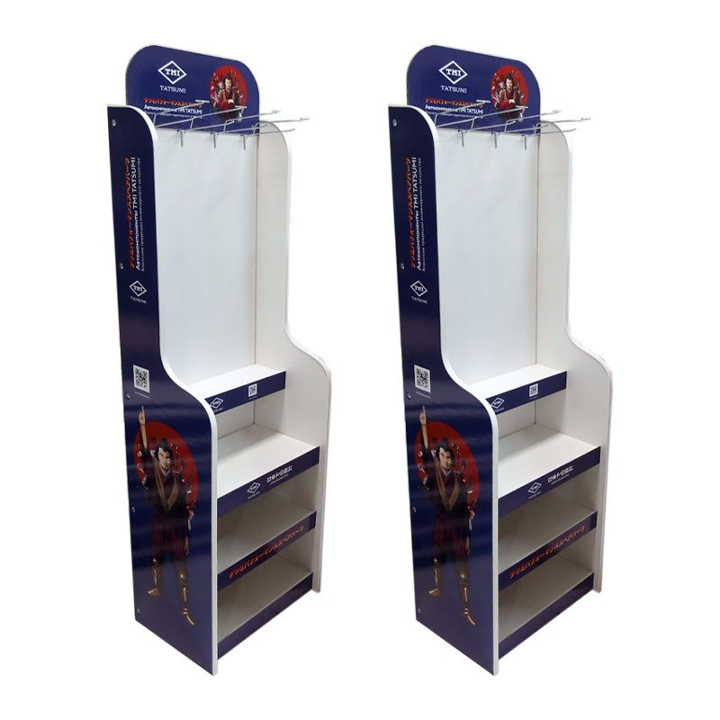 Customize PVC Plastic Cardboard Floor Liquor Bottle Medicine Food Display Shelf