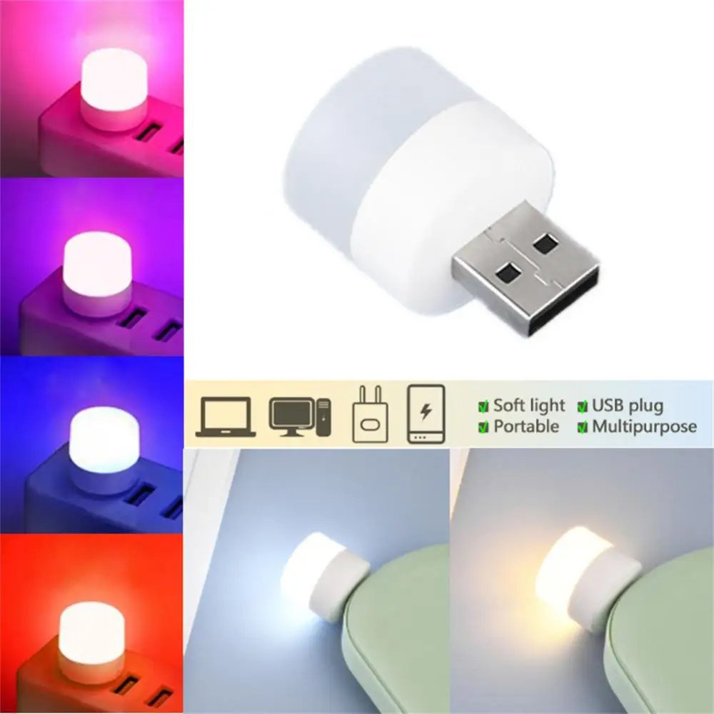 Portable USB 5V LED Reading Lamp Mini Book Light Foldable Camping Night Lights Table Lamps for Power Bank Notebook Laptop