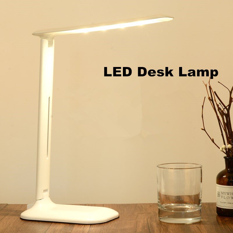 135hrs Rechargeable Battery Powered LED Desk Lamp Cordless Study Book Reading Light 3 Color Dimmable Stepless Brightness Dimmer