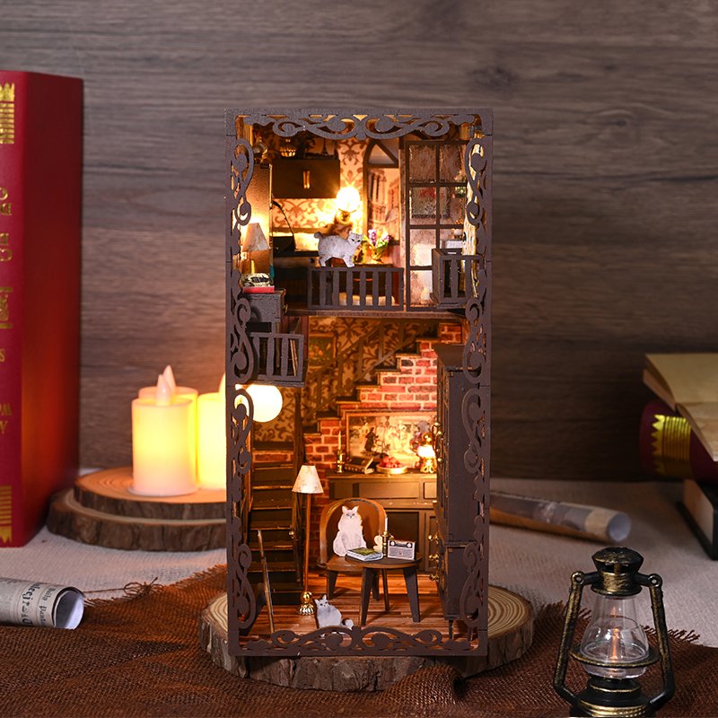 IIECREATE DIY Book Nook No.9 Secret castle 2 Miniature House Wooden Assemble Toys For Adult