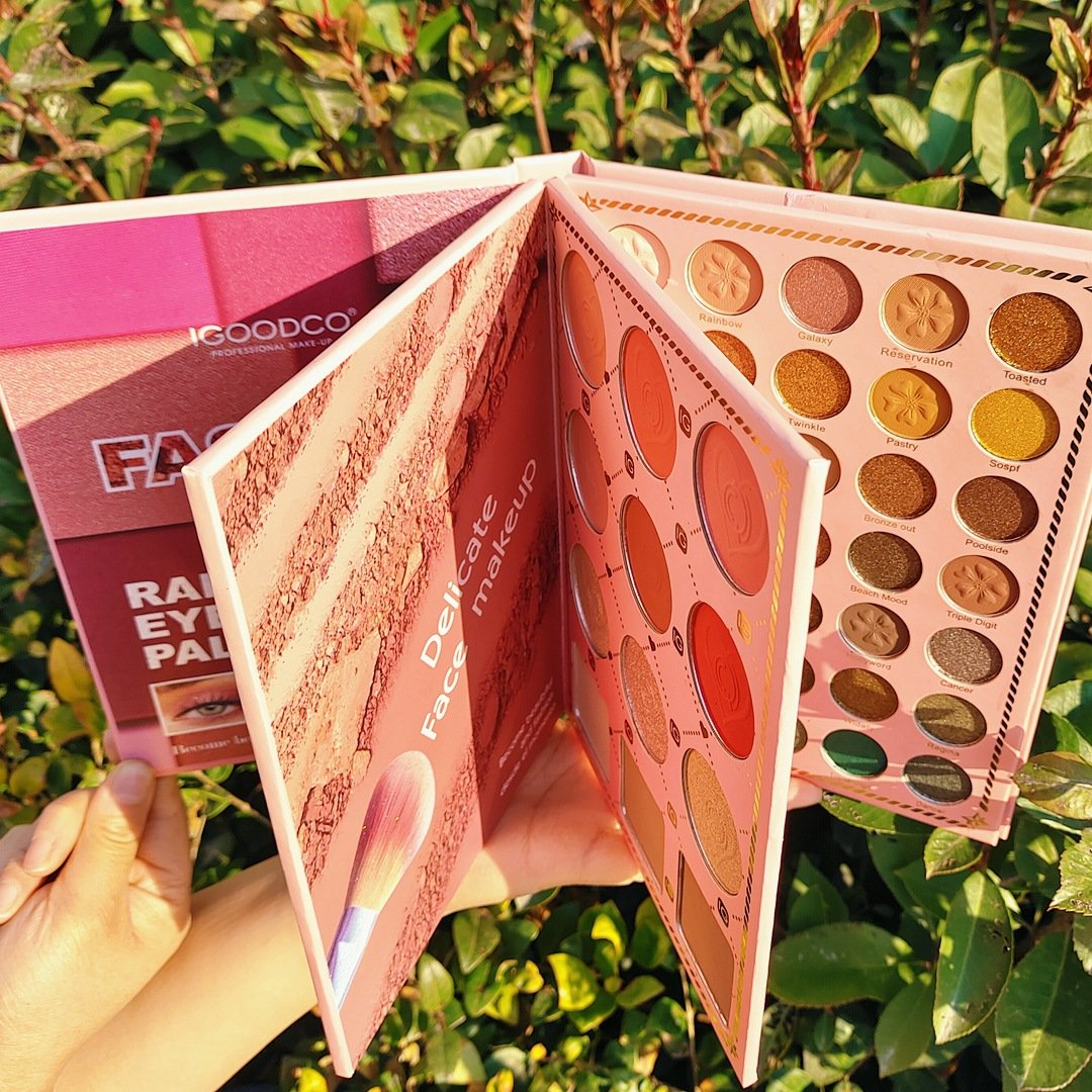 82 colors Book Highlight Powder Blusher Set Lasting Eye Shadow Book Plate Stage Makeup