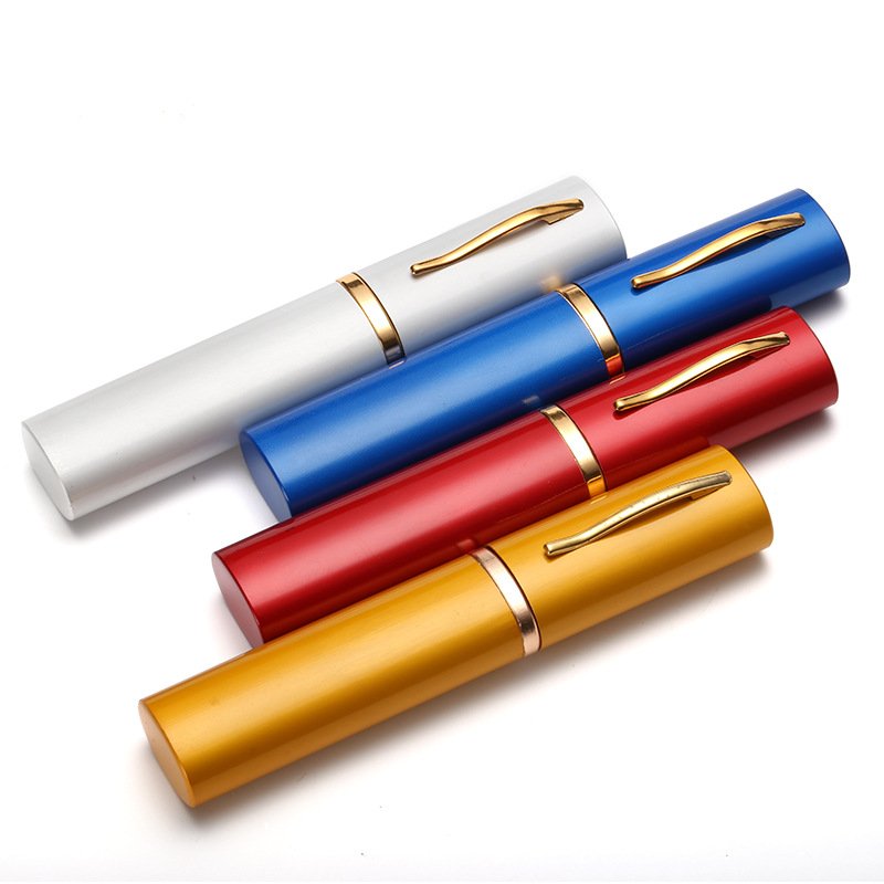 Changbitong Metal frame Spring Hinge Portable Reading Glasses with Aluminum pen case