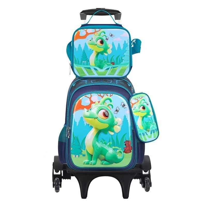 Rolling School Bags for Girls Backpack Children Waterproof School Backpacks with Wheels Middle School Trolley Luggage Back Pack