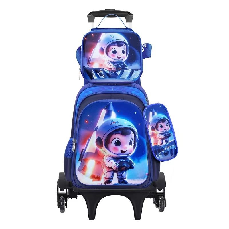 Rolling School Bags for Girls Backpack Children Waterproof School Backpacks with Wheels Middle School Trolley Luggage Back Pack