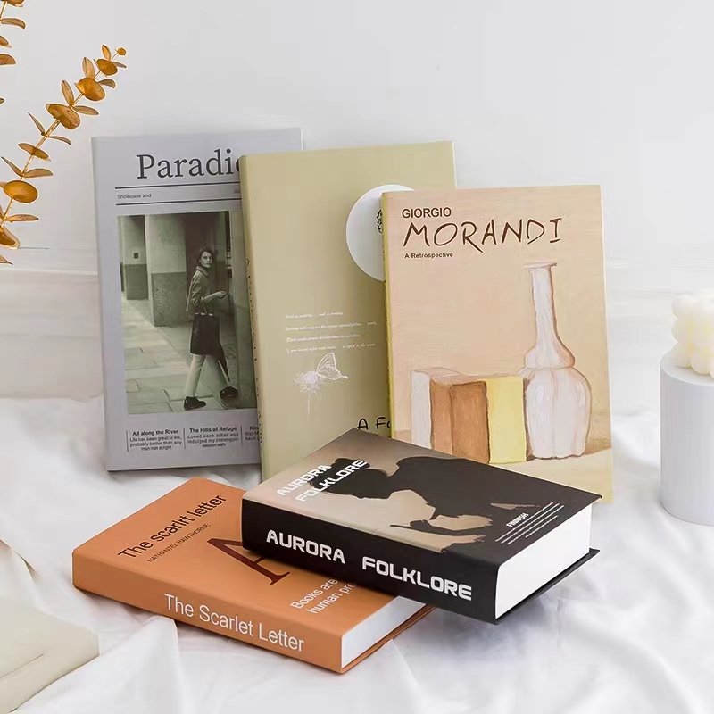 Modern Simulation Fashion Hardcover Book Wholesale Book Shaped Box Cheap High Quality Decor Book For Shop