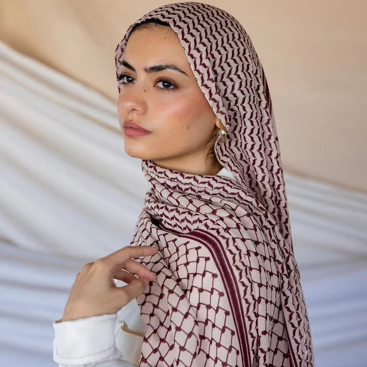 Wholesale Ready In Stock Airy Water Printing Keffiyeh Scarf Light Weight Bamboo Modal Hijab Palestine Scarf For Muslim Women