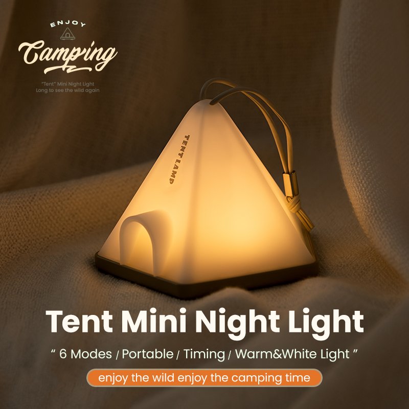 New Arrival Rechargeable Outdoor Camping Led Usb Portable Night Light Stand Mini Auto Off Bed Room Light