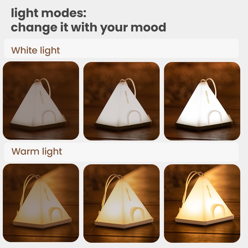 New Arrival Rechargeable Outdoor Camping Led Usb Portable Night Light Stand Mini Auto Off Bed Room Light