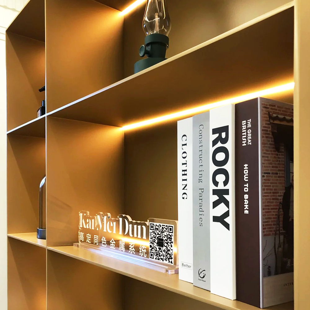 Furniture Gold Liquor Jewellery Lights Metal Showcase Bar Whiskey Wine Perfume Led Aluminum Display Cabinet For Living Room