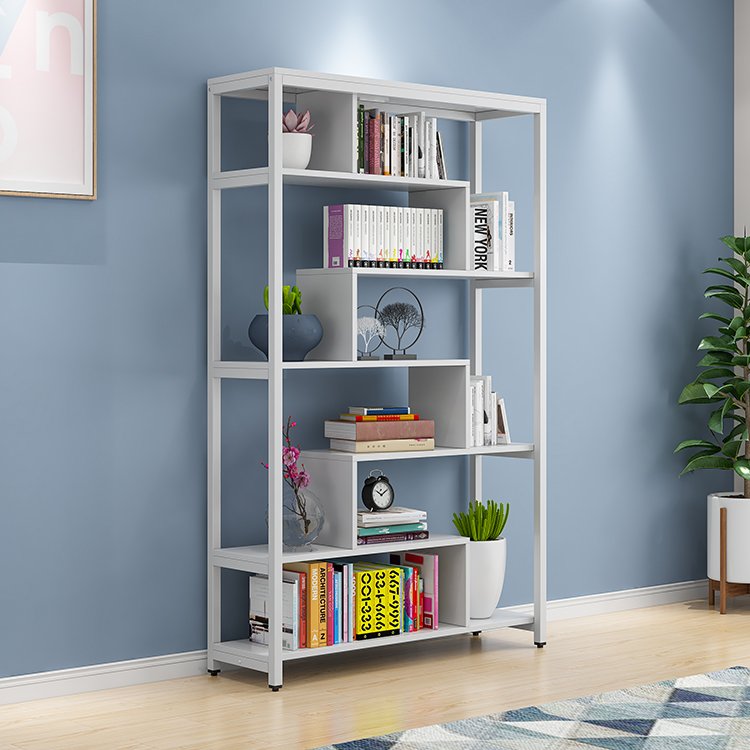 wholesale modern design home white metal decorative display book shelf