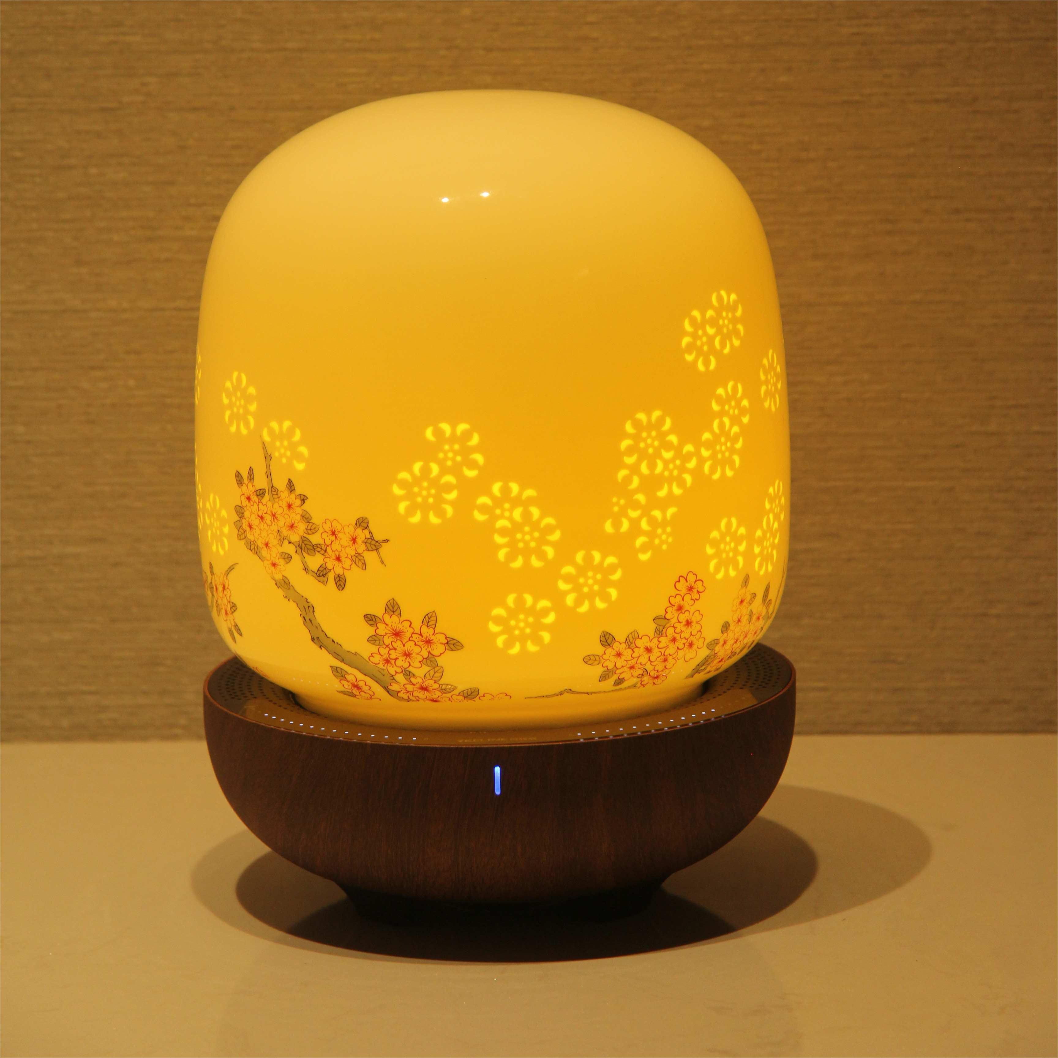 Ceramic Small Book Night Light Gentle LED Reading Lamp that Doesn't Hurt Eyes USB Battery Powered Desk Lamp