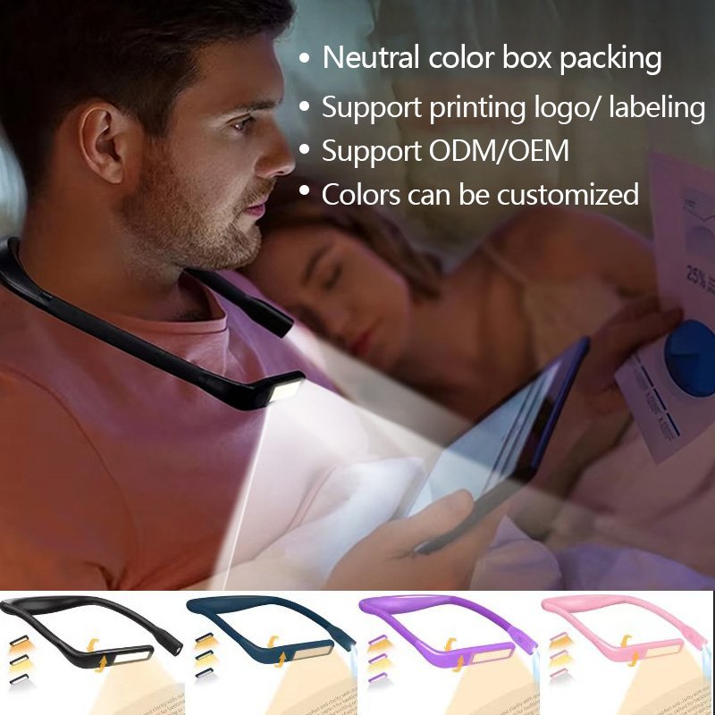 China Factory Wholesale USB Book light LED Clip Neck Reading Lamp Mini Portable Flexible Adjustable Bedside Study Book Lamp