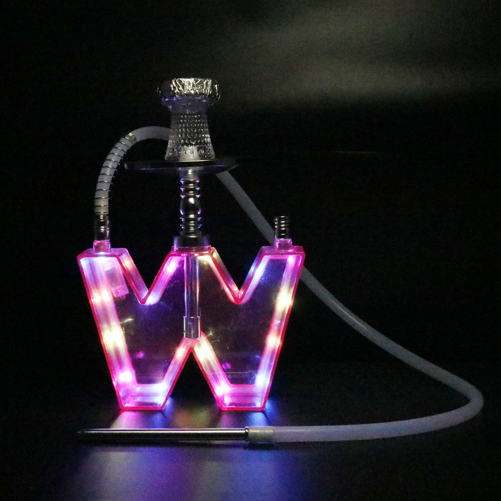 Acrylic Hookah Book With Led Light Heart Shaped Shisha Book Nargile Sheesha Narguile Cachimbas Hookah Set