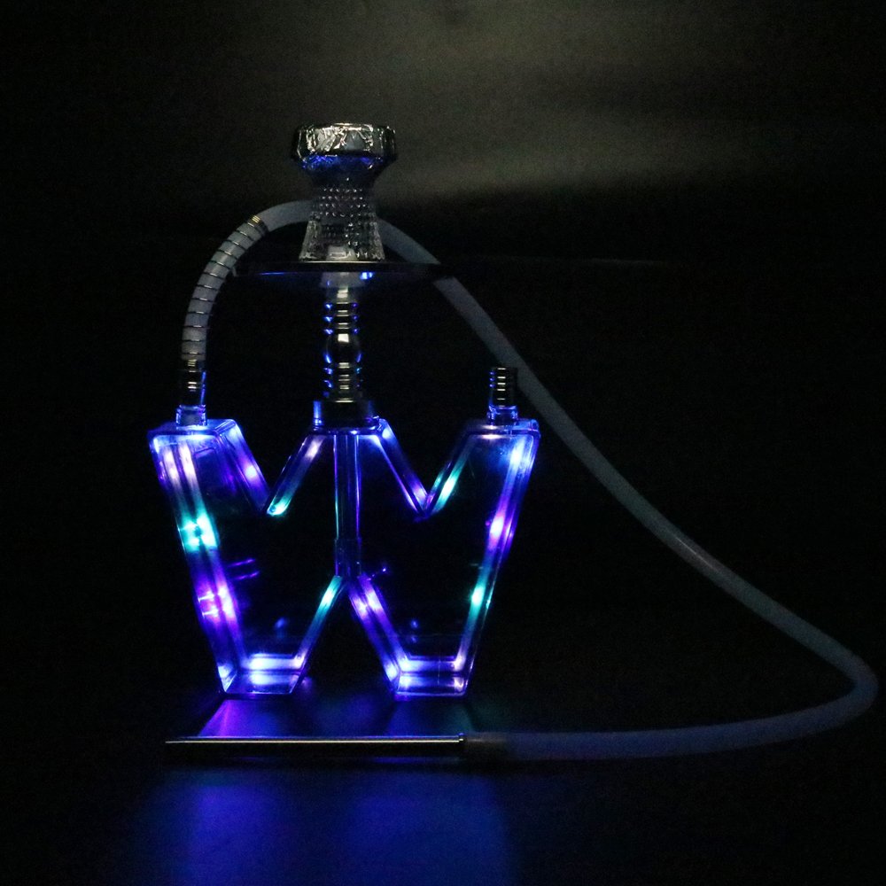 Acrylic Hookah Book With Led Light Heart Shaped Shisha Book Nargile Sheesha Narguile Cachimbas Hookah Set