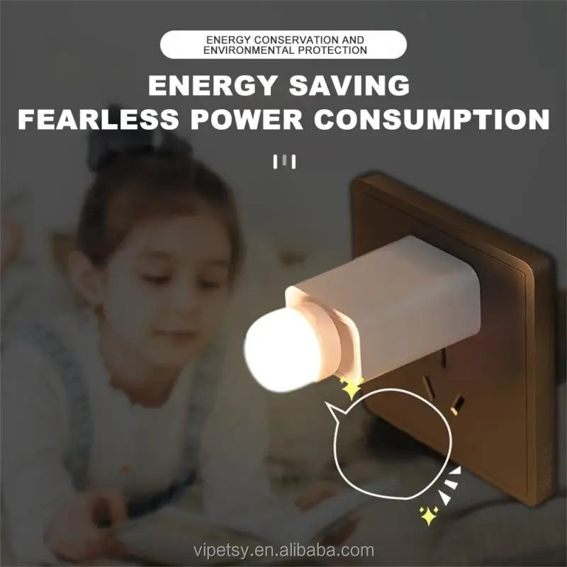 Wholesale usb small round light portable round mini nightlight Bedside bedroom lighting sleep eye protection light