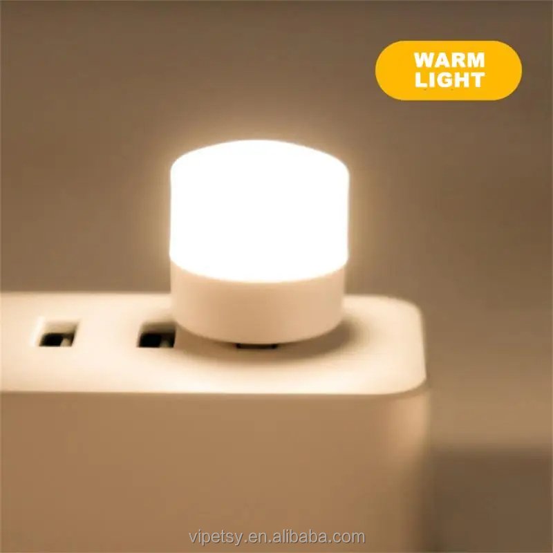 Wholesale usb small round light portable round mini nightlight Bedside bedroom lighting sleep eye protection light
