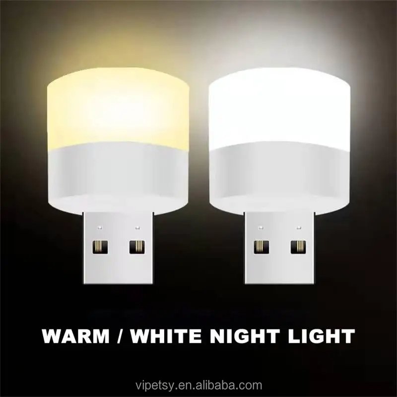 Wholesale usb small round light portable round mini nightlight Bedside bedroom lighting sleep eye protection light