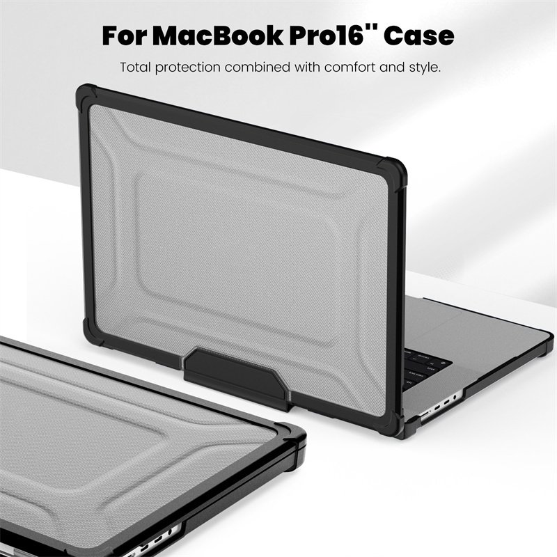 Heavy Duty Sturdy Dual Fold Stand Protective Flip Laptop Case for Mac Book Mac Book Pro 16 2021 2023 Released M1 Pro M1 Max