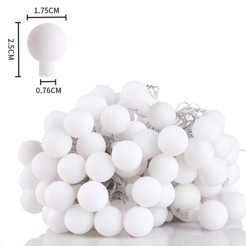 USB Power LED Ball Garland Lights Fairy String Waterproof Outdoor Lamp Christmas Holiday Wedding Party Lights Decoration atmosph