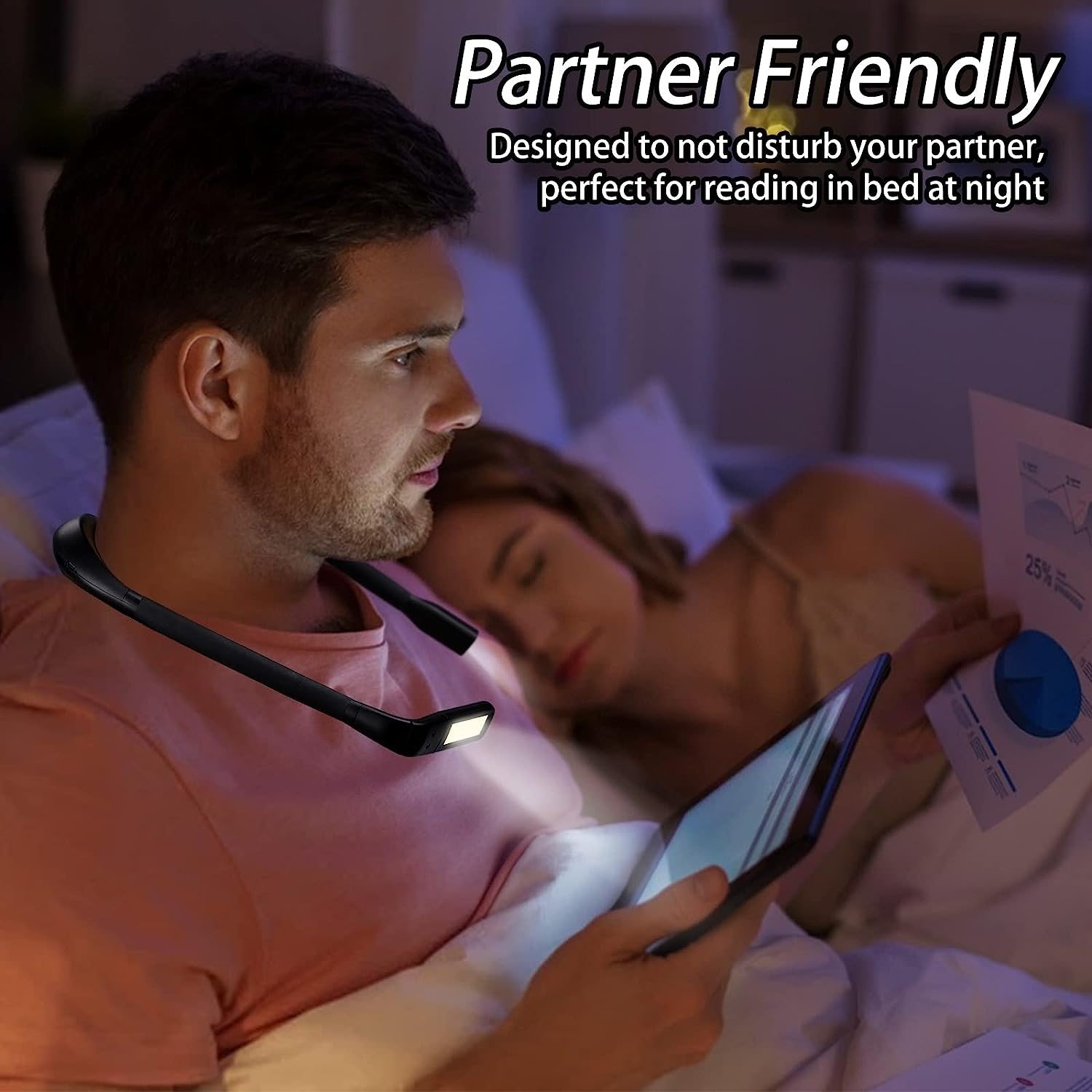 High Brightness Indoor Bedroom Book Light New Design LED Neck Reading Light with Flexible Soft Silicone led light for fishing