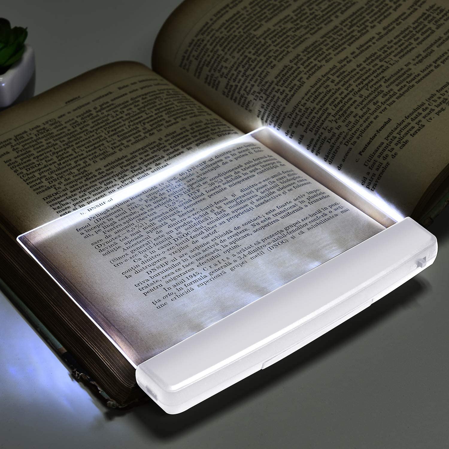 Wholesale Bedroom Battery Operated Lumino Reading Portable Foldable Flat Page Book Light