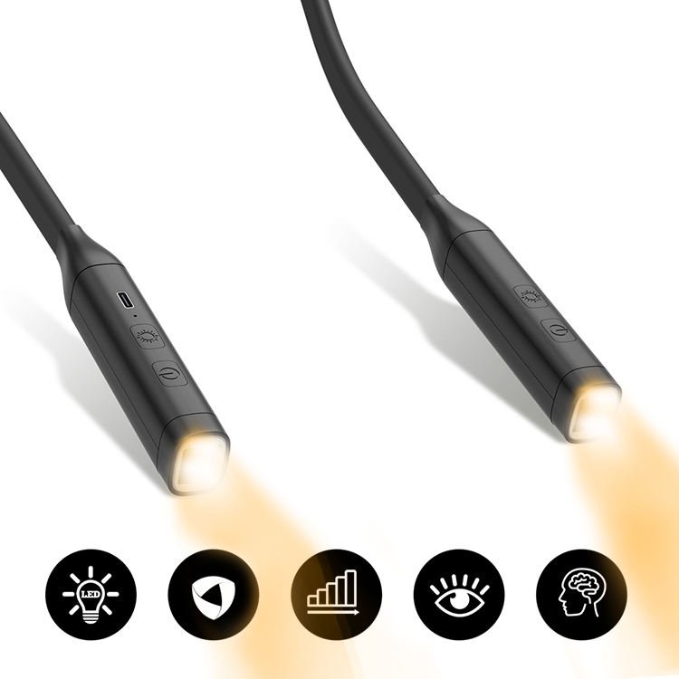 Led Portable Hanging Neck Rechargeable Book Light Eye Protection Reading Light For Book
