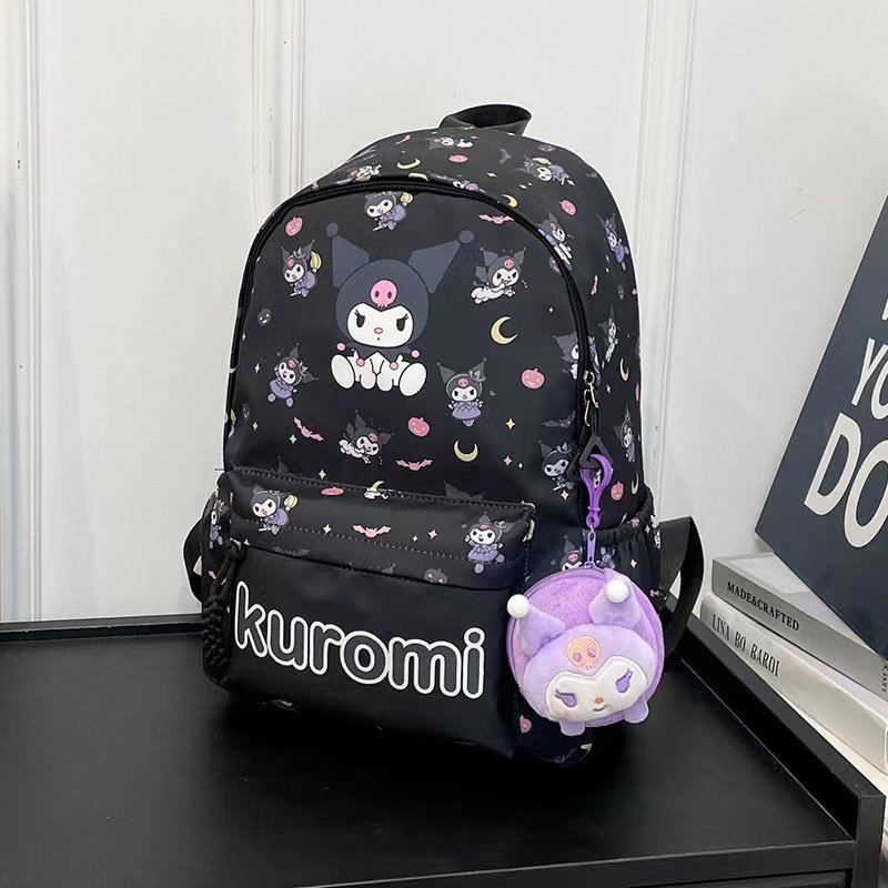 New Sanrios School Bag Children College Students Melodys Cartoon Cute Large Capacity Lightweight Backpack