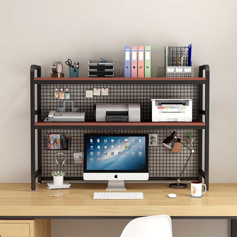 Factory Custom Low Prices Multi-story White Design Metal Book Rack Desktop Bookshelf