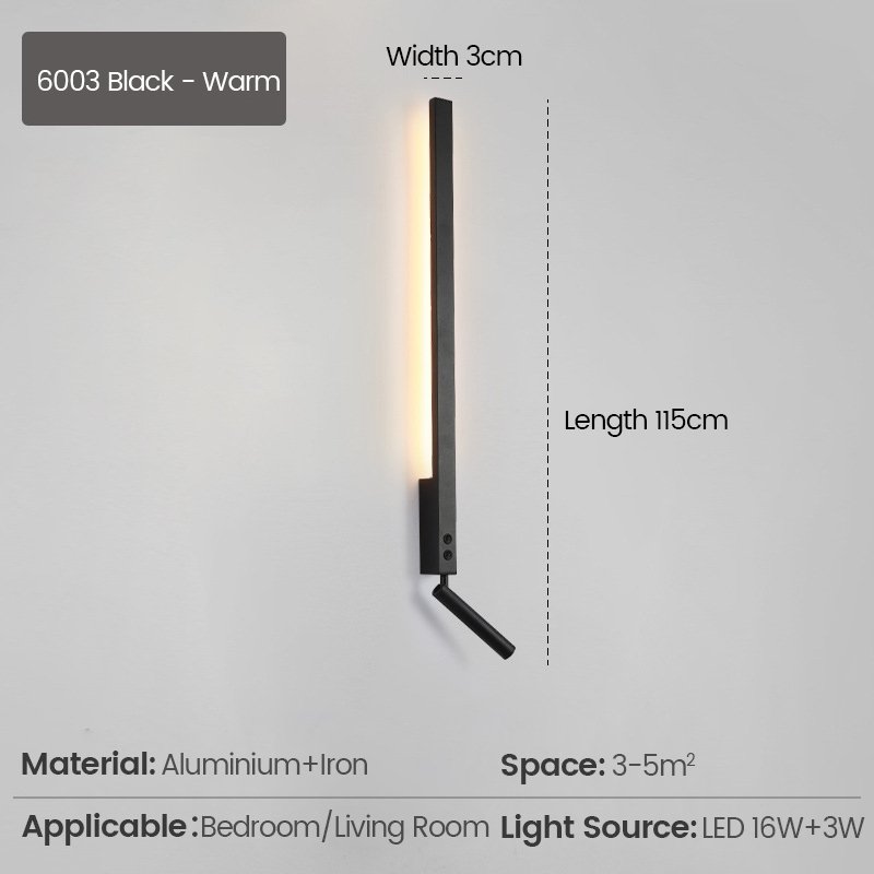 DGLUX Modern Indoor Lighting High Quality Hotel Bed Room Wall Sconce 6w Plus 3w Adjustable Led Wall Light