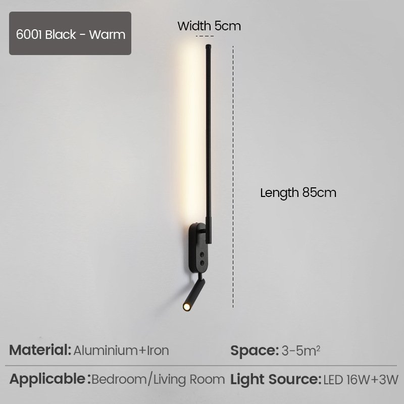 DGLUX Modern Indoor Lighting High Quality Hotel Bed Room Wall Sconce 6w Plus 3w Adjustable Led Wall Light