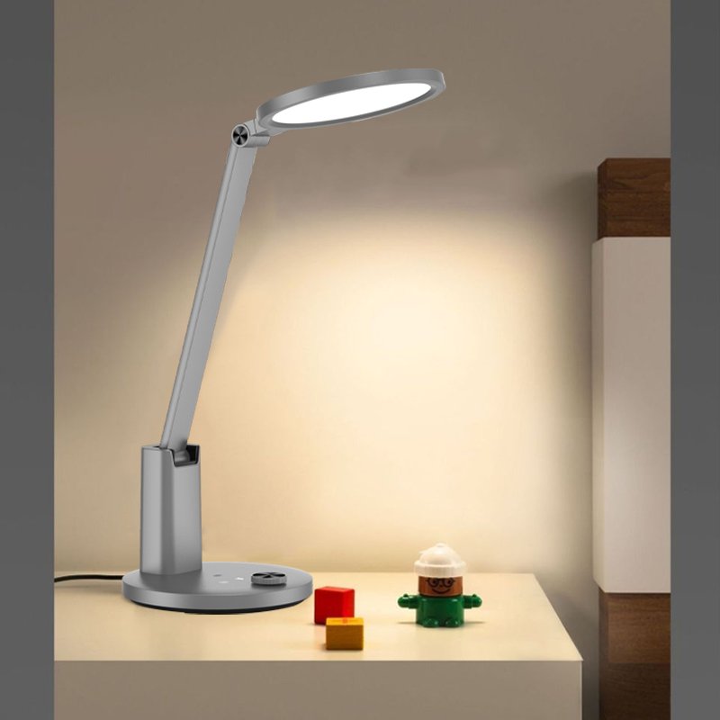Office Desk Lamp Book Reading Touch Switch LED Desk Lamp With Round LED Head Stepless Dimming One-Key Pomodoro Technique Mode
