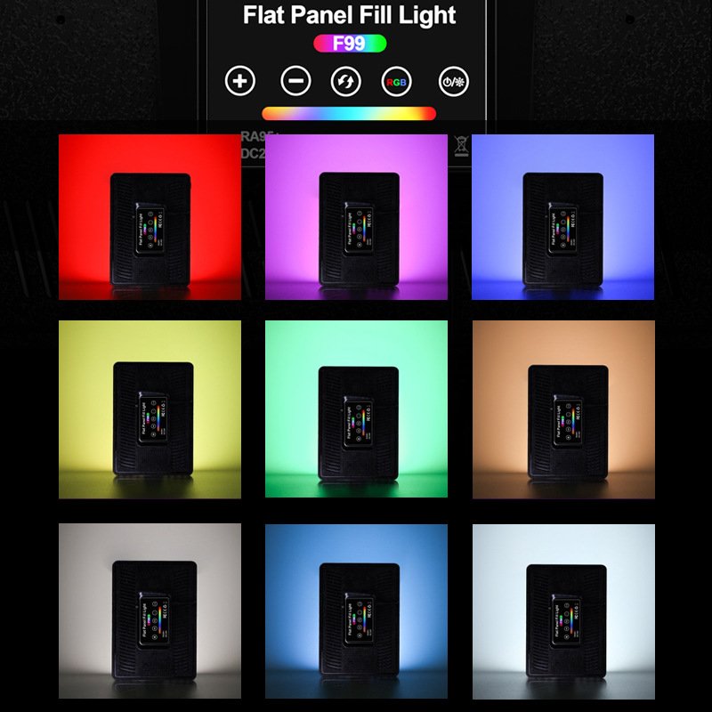 Soft Panel Video RGB LED Panel Video Light Photography Lighting Video Lighting Kit for YouTube Studio Gaming Streaming Selfie