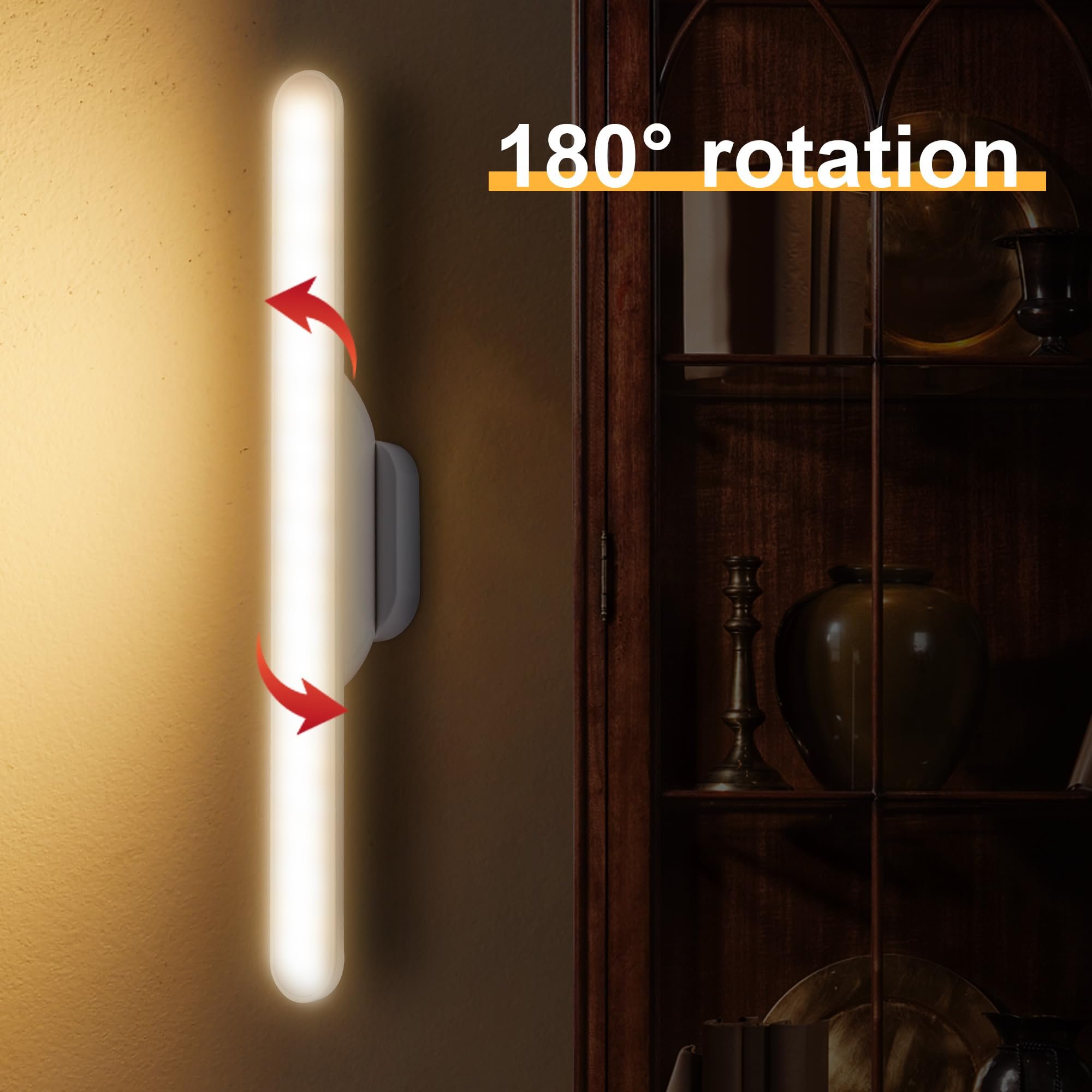 Tsinye Magnetic LED Light Bar Rechargeable Reading Light Rechargeable Wall Mounted Reading Lights Stick On Bunk Bed Lamp
