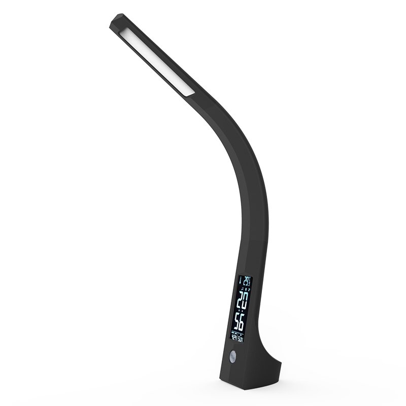 Factory Directly alarm time date temp display rechargeable battery book reading light touch control folding led desk book lamp