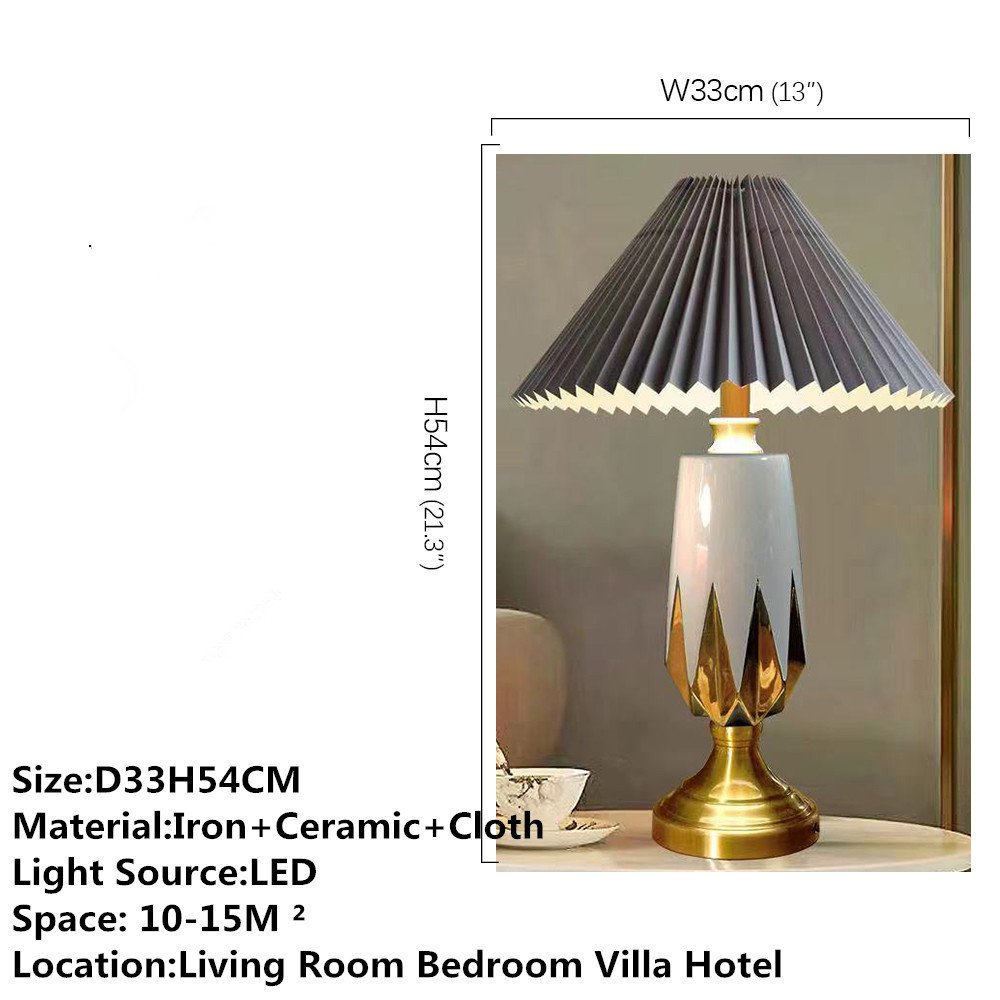 American Retro LED Table Lamp European Luxury Night lamps home decor Living Room Hotel Bedroom bedside lamp Desk Light